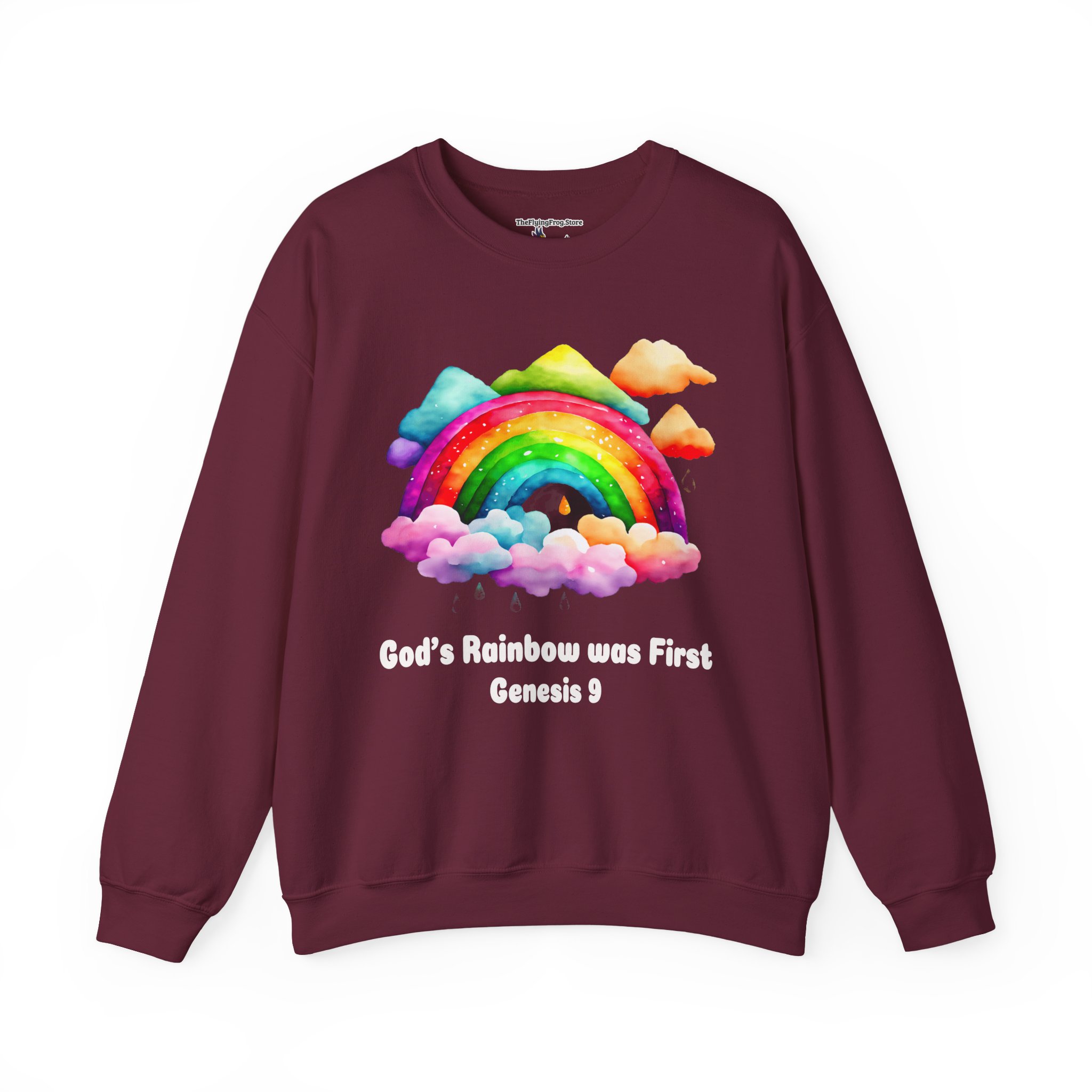 God's Rainbow was First Sweatshirt in Maroon