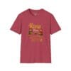 King First, Cookies Later Short Sleeve T-Shirt in Cardinal Red, front view