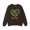 You are Loved, Seen, Never Alone Heart Sweatshirt in Dark Chocolate