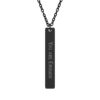 "You Are Enough" Engraved Vertical Bar Necklace in Black PVD finish