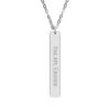 "You Are Enough" Engraved Vertical Bar Necklace in Stainless Steel