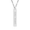 "Gentle Strength" Engraved Vertical Bar Necklace in Stainless Steel