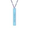 “I Choose Hope” Engraved Vertical Bar Necklace in Rainbow PVD finish