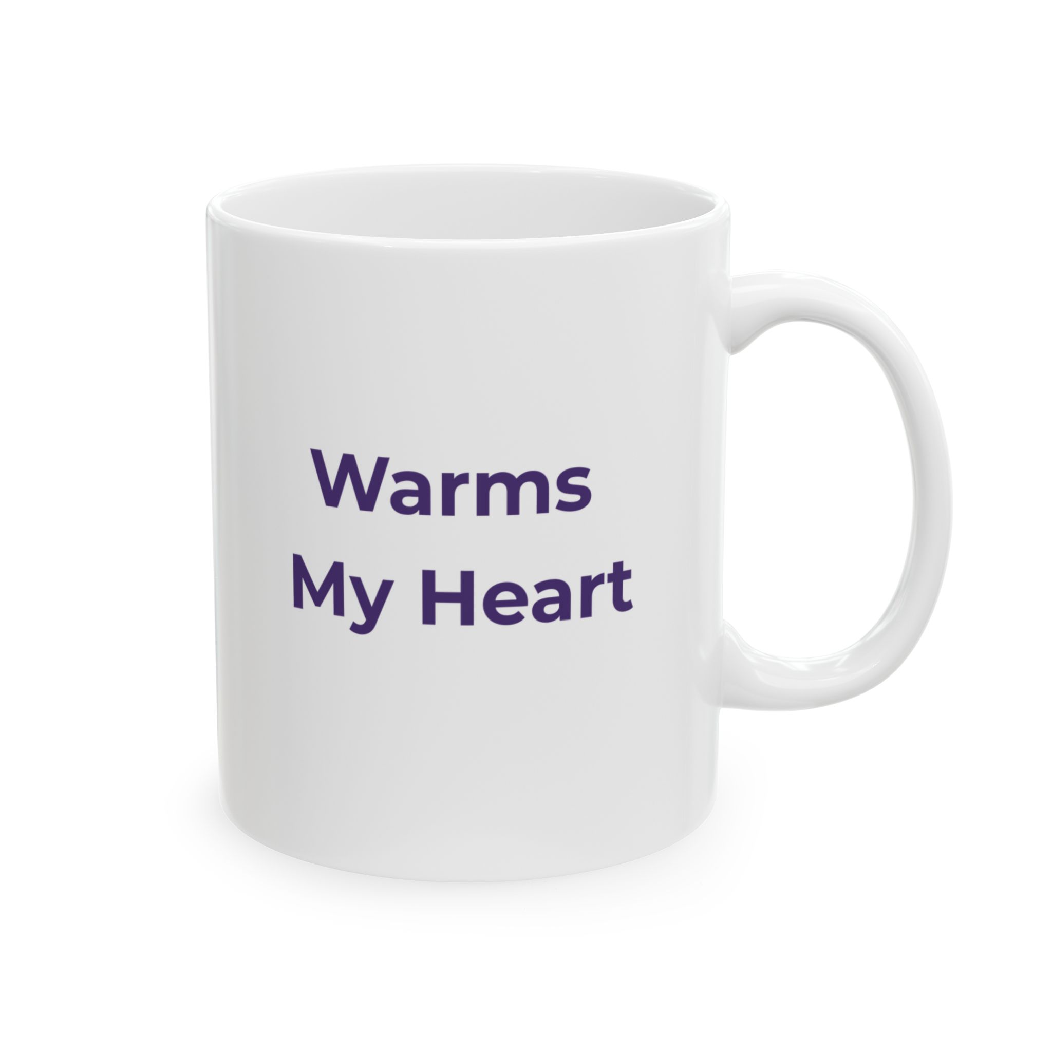 "Jesus Warms My Heart" Ceramic Mug right view