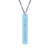 "You Are Courageous" Engraved Vertical Bar Necklace in Rainbow PVD finish