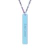"I am Loved" Engraved Vertical Bar Necklace in Rainbow PVD finish
