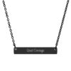 "Quiet Courage" Engravable Horizontal Bar Necklace in Black PVD finish