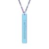 "I Am Courageous" Engraved Vertical Bar Necklace in Rainbow PVD finish