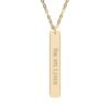 "You are Loved" Engraved Vertical Bar Necklace in 18K Gold PVD finish