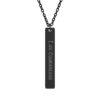 "I Am Courageous" Engraved Vertical Bar Necklace in Black PVD finish