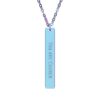 "You Are Chosen" Engraved Vertical Bar Necklace in Rainbow PVD finish