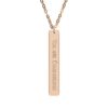 "You Are Courageous" Engraved Vertical Bar Necklace in 18K Rose Gold PVD finish