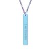 "I am Growing" Engravable Vertical Bar Necklace in Rainbow PVD finish