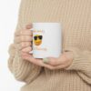 "Some Smiles Hide Struggles" Ceramic Mug held in woman's hands