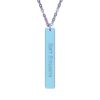 "Soft Strength" Engraved Vertical Bar Necklace in Rainbow PVD finish