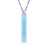 "Quiet Courage" Engraved Vertical Bar Necklace in Rainbow PVD finish