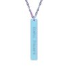 "Gentle Strength" Engraved Vertical Bar Necklace in Rainbow PVD finish