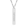 "I am Cherished" Engraved Vertical Bar Necklace in Stainless Steel