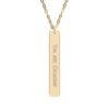 “You Are Growing” Engraved Vertical Bar Necklace in 18K Gold PVD finish