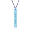 "You Are Enough" Engraved Vertical Bar Necklace in Rainbow PVD finish