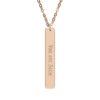 "You Are Seen" Engraved Vertical Bar Necklace in 18K Rose Gold PVD finish