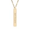 "Soft Strength" Engraved Vertical Bar Necklace in 18K Gold PVD finish