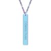 “I Choose Peace” Engraved Vertical Bar Necklace in Rainbow PVD finish