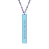 “You Are Growing” Engraved Vertical Bar Necklace in Rainbow PVD finish