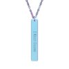 "I Keep Going" Engraved Vertical Bar Necklace in Rainbow PVD finish