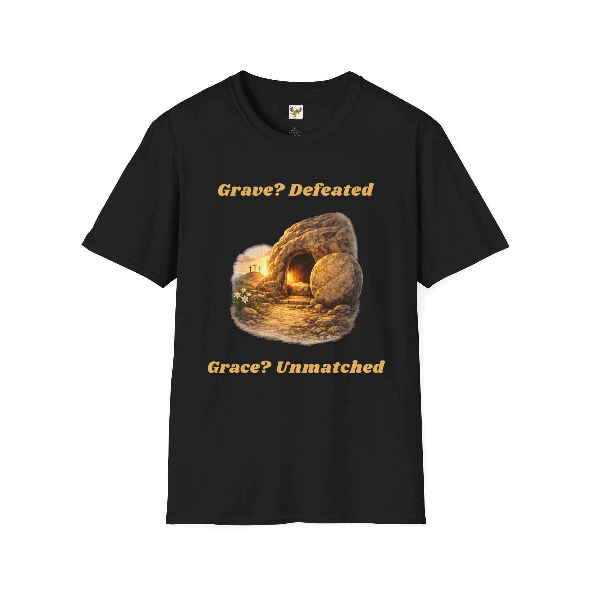 Grave? Defeated Grace? Unmatched Short Sleeve Tee in Black